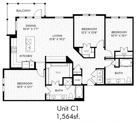 Aura Beacon Island Apartments C1 Floor Plan